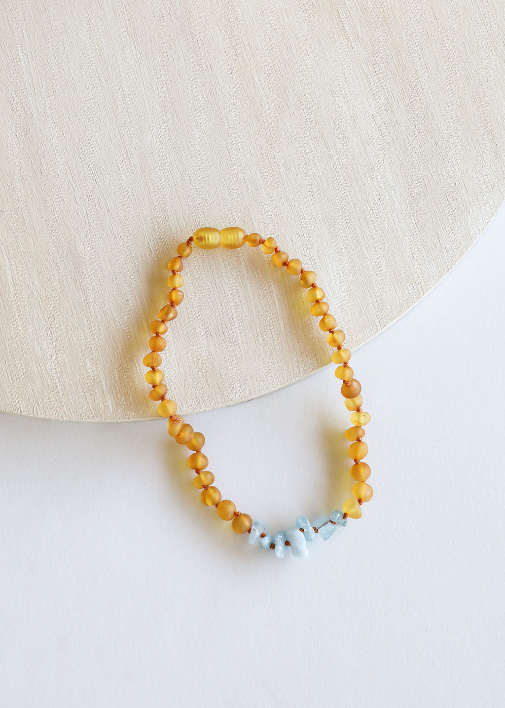 Raw Honey Baltic Amber + Aquamarine