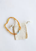 Raw Honey Baltic Amber + Aquamarine