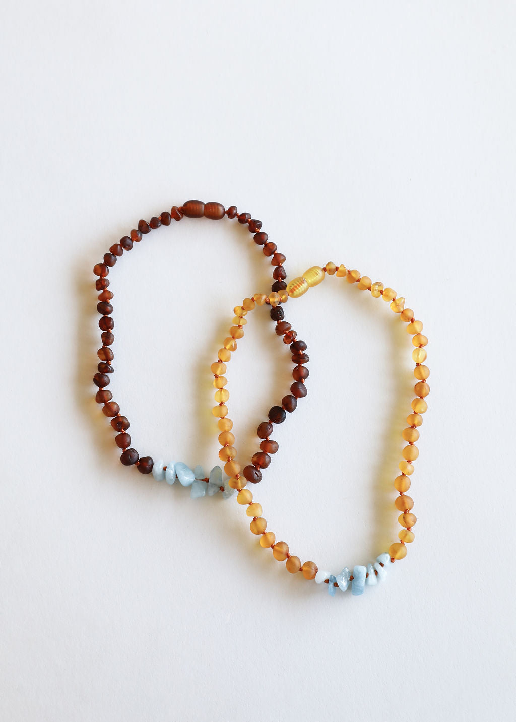 Raw Honey Baltic Amber + Aquamarine