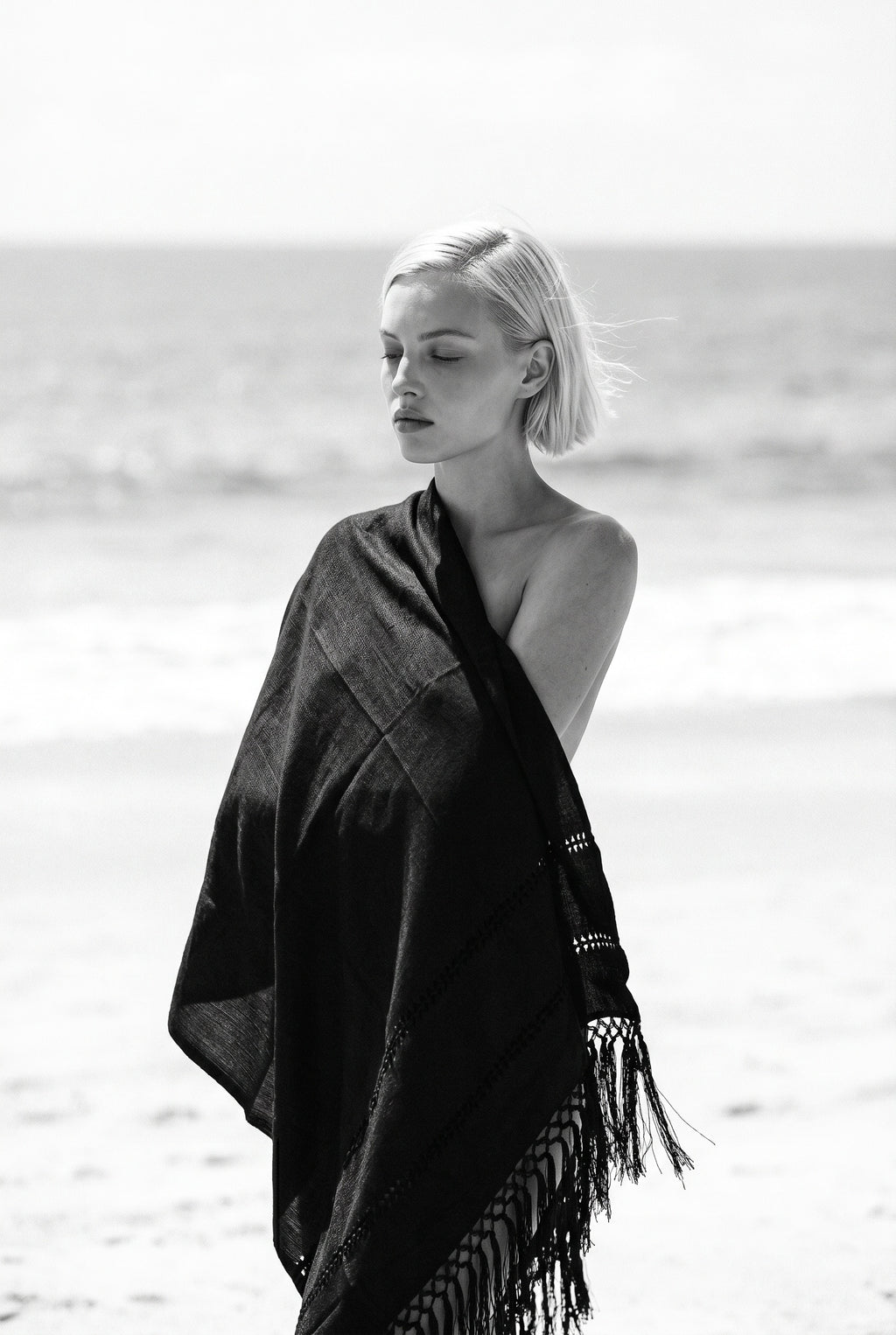 Authentic Mexican Silk Shawl Wrap