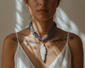 Bone Angel Pendant Ribbon Necklace