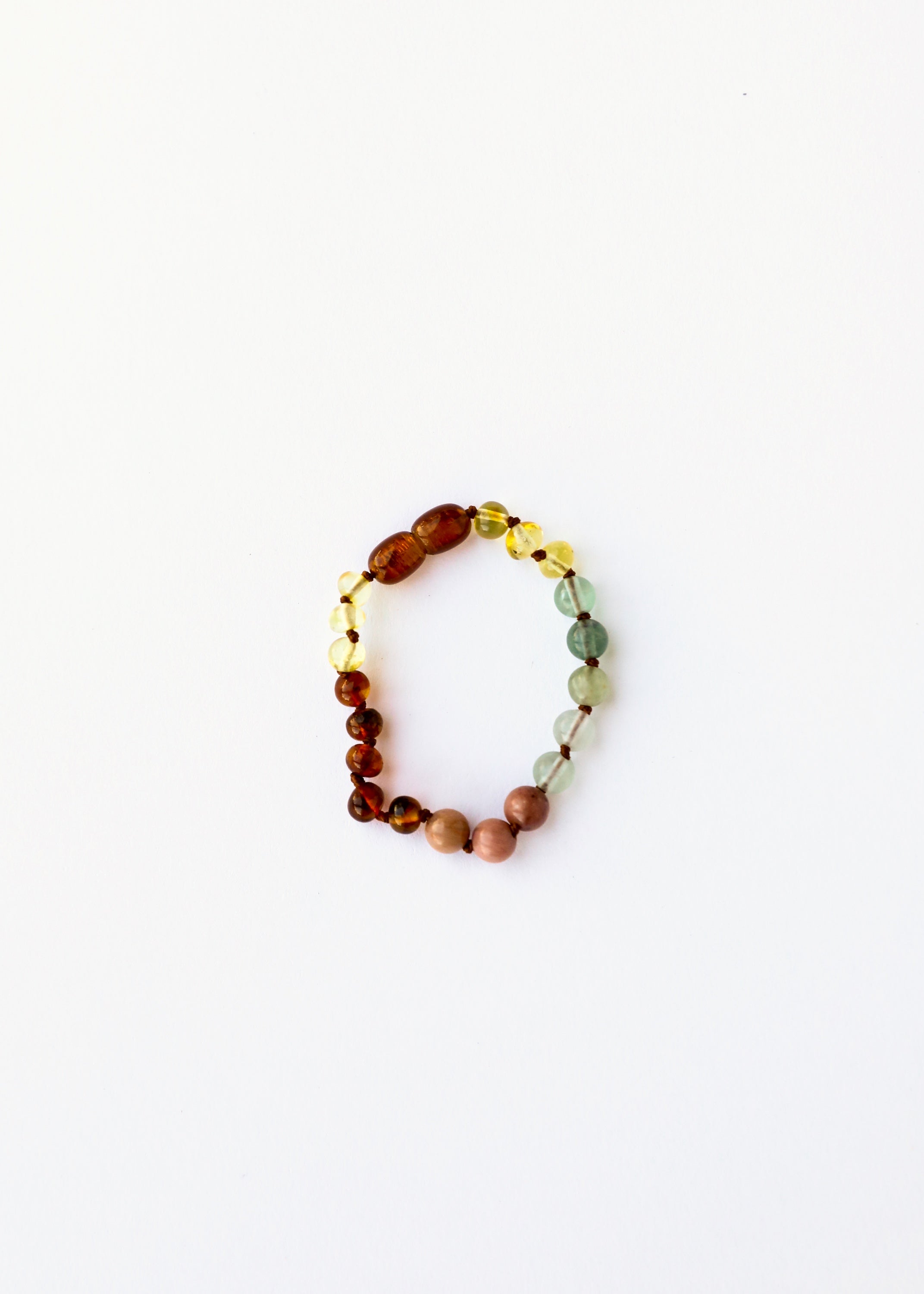 Raw Baltic Sea Amber + Stone Rainbow